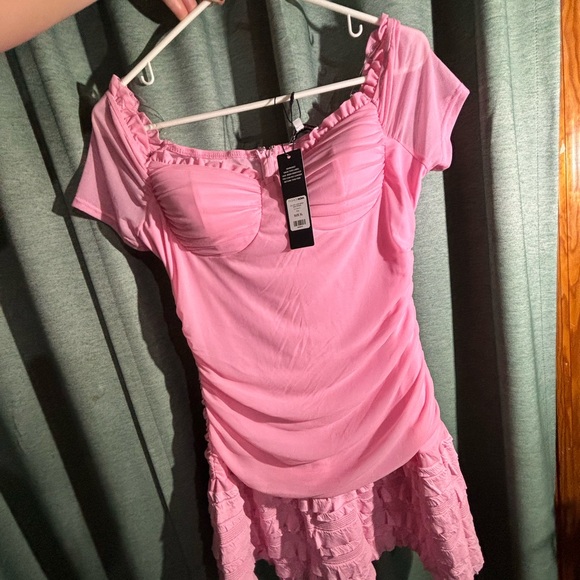 Pink Ruched Dress - Picture 2 of 2